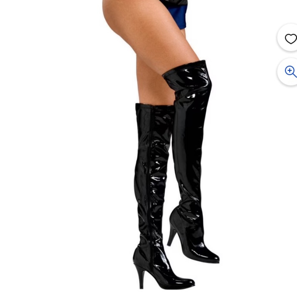 Spikey thigh high boots